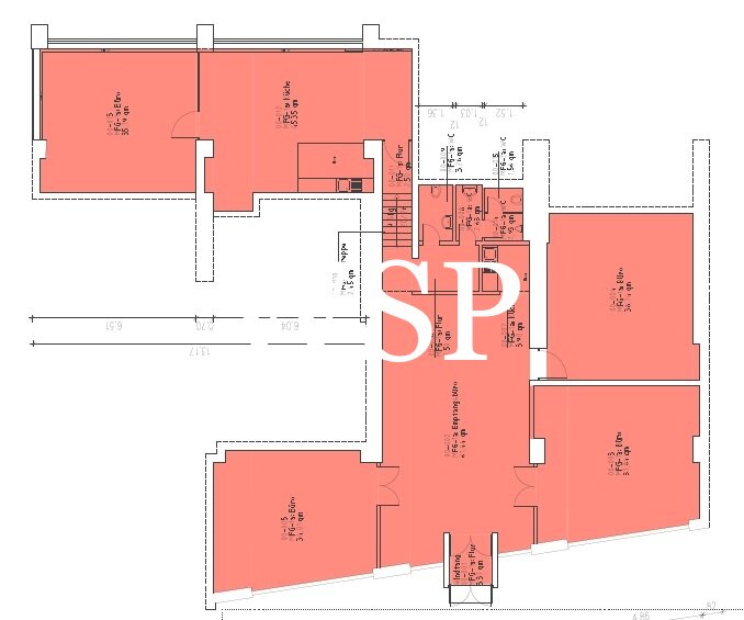 WSP: Praktisch geschnittene Büroflächen im Erdgeschoss mit viel Licht
